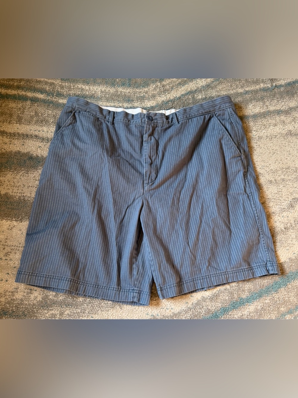 St. John's Bay Men's Size 44 Pinstripe Flat-Front Shorts
